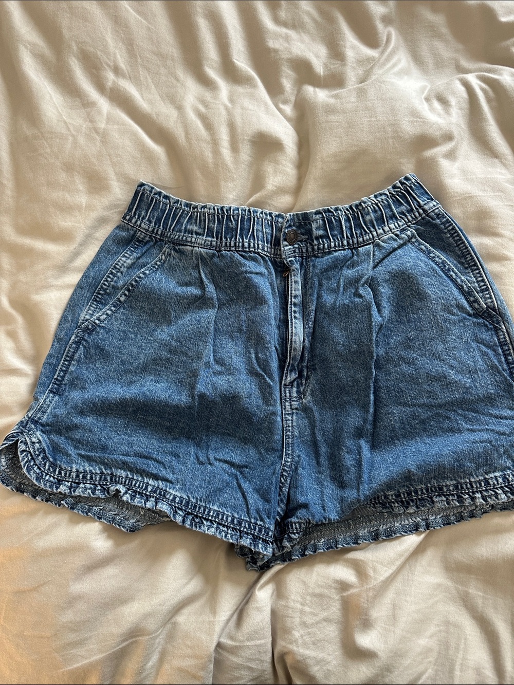 American Eagle High-Waist Blue Denim Women's Shorts
